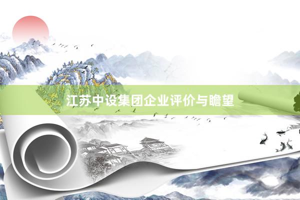 江苏中设集团企业评价与瞻望