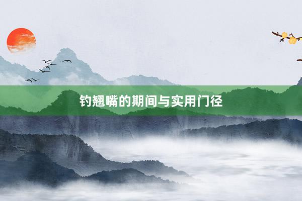 钓翘嘴的期间与实用门径